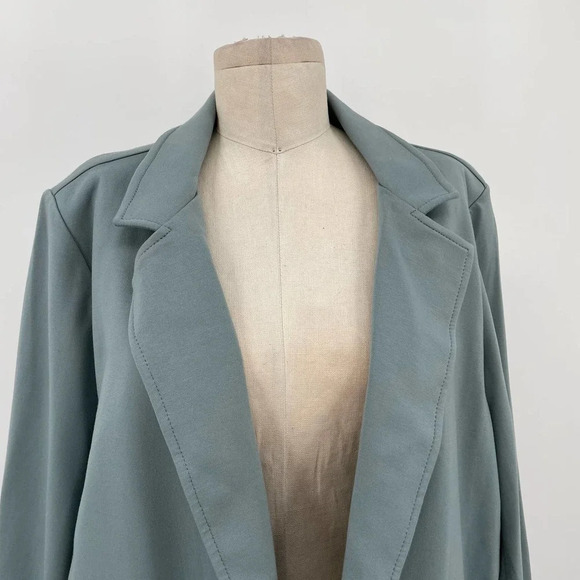 Athleta Eastbound Blazer Minimalist Gray Sage Green Size 16 - Picture 3 of 12